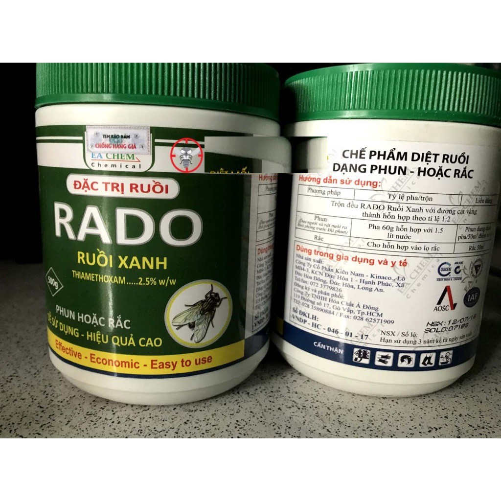 Thuốc diệt ruồi RADO - Siêu phẩm "đặc trị" ruồi xanh, ruồi nhà tận gốc hủ 500GRAM