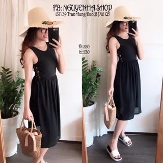 Đầm Voan Nữ Đan Dây Hót
