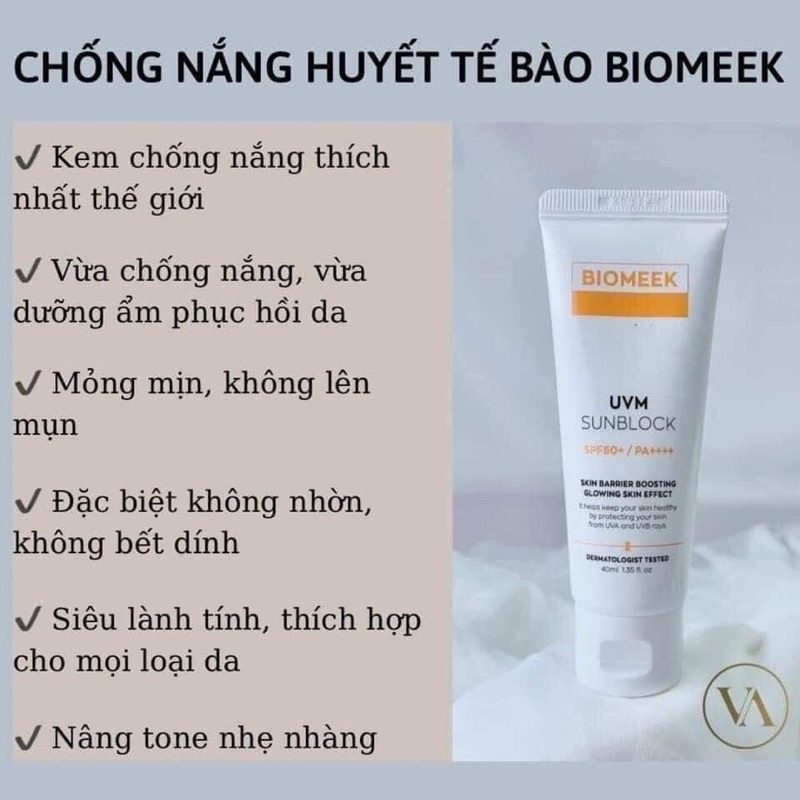 [KCN SPA] Kem chống nắng BIOMEEK huyết tế bào - Kem chống nắng phổ rộng