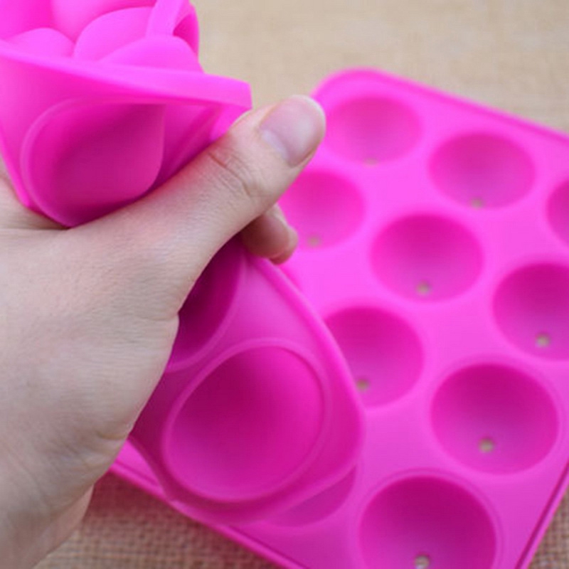 Cake Cookie Chocolate Silicone Lollipop Pop Mold Mould Baking Tray Stick Party Kitchen Tools /khuôn nướng/phòng bếp