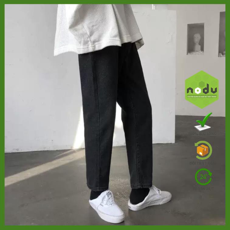 Quần jean bò baggy nam ống suông rộng màu Đen Unisex hàng Quảng Châu phong cách Hàn Quốc style hot 2022 NoDuJean