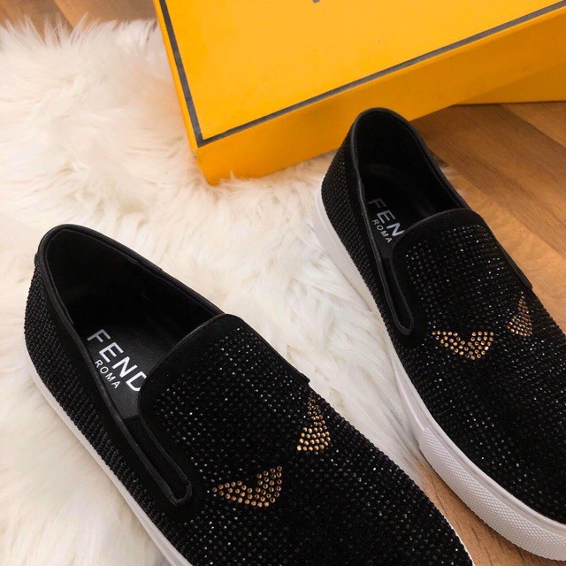 Giày lười nam thời trang đính đá mặt vàng FDD trẻ trung cá tính