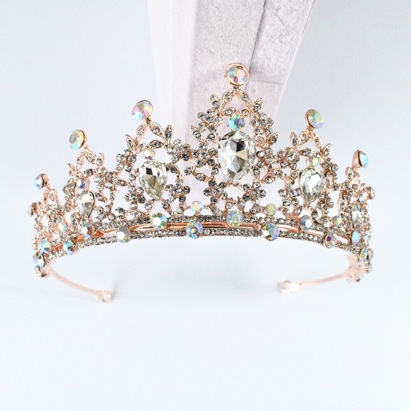 Flgo Vương Miện Cô Dâu Đính Đá Lấp Lánh Phong Cách Baroque Thanh Lịch