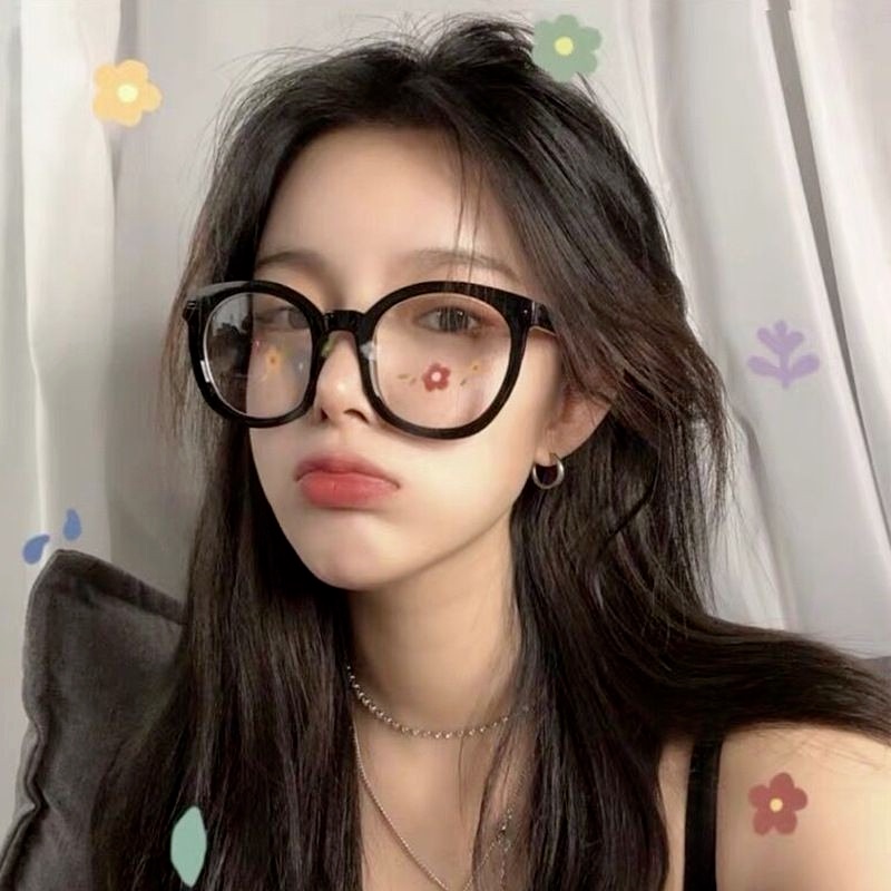 Mắt kính chống bức xạ trong suốt kiểu Hàn Quốc cổ điển unisex
