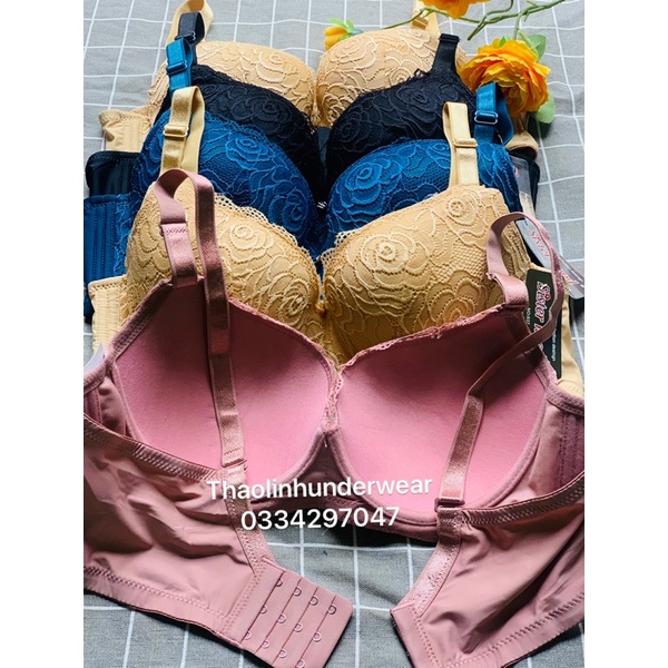 ÁO LÓT THÁI LAN BIGSIZE SISTERHOOD CÓ GỌNG QUẢ TO MÚT MỎNG BẢN TO 3 MÓC CHO NGỰC TO XỆ ASH937