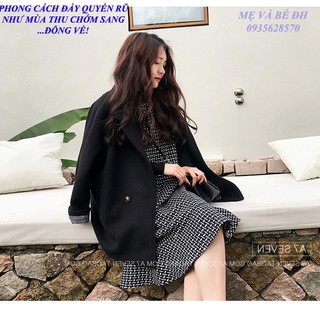 Váy bầu thu đông + áo len mút