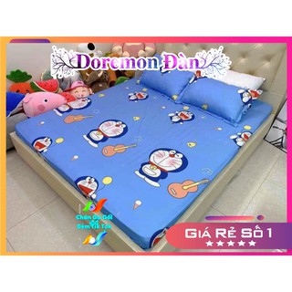 Bộ 3 Món Drap và Vỏ Gối Doremon Đàn đáng yêu - Đủ kích thước