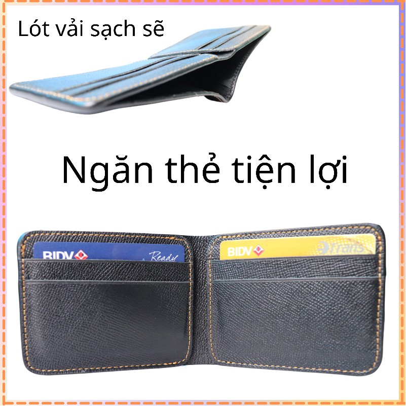 Ví nam mini nhỏ gọn cầm tay da bò cao cấp phong cách thời trang JMn1x tại 2tshop.official