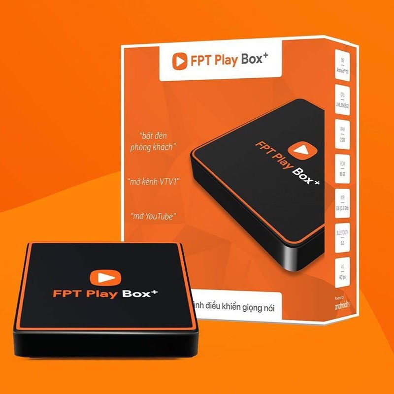 FPT PLAY BOX+ Truyền Hình Kỉ Thuật Số Điều Khiển Giọng Nói Hệ Điều Hành Androi10 [ TẶNG KÈM CHUỘT KHÔNG DÂY]