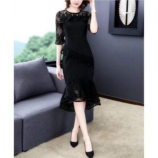 Đầm dự tiệc đuôi cá phối ren MSP280