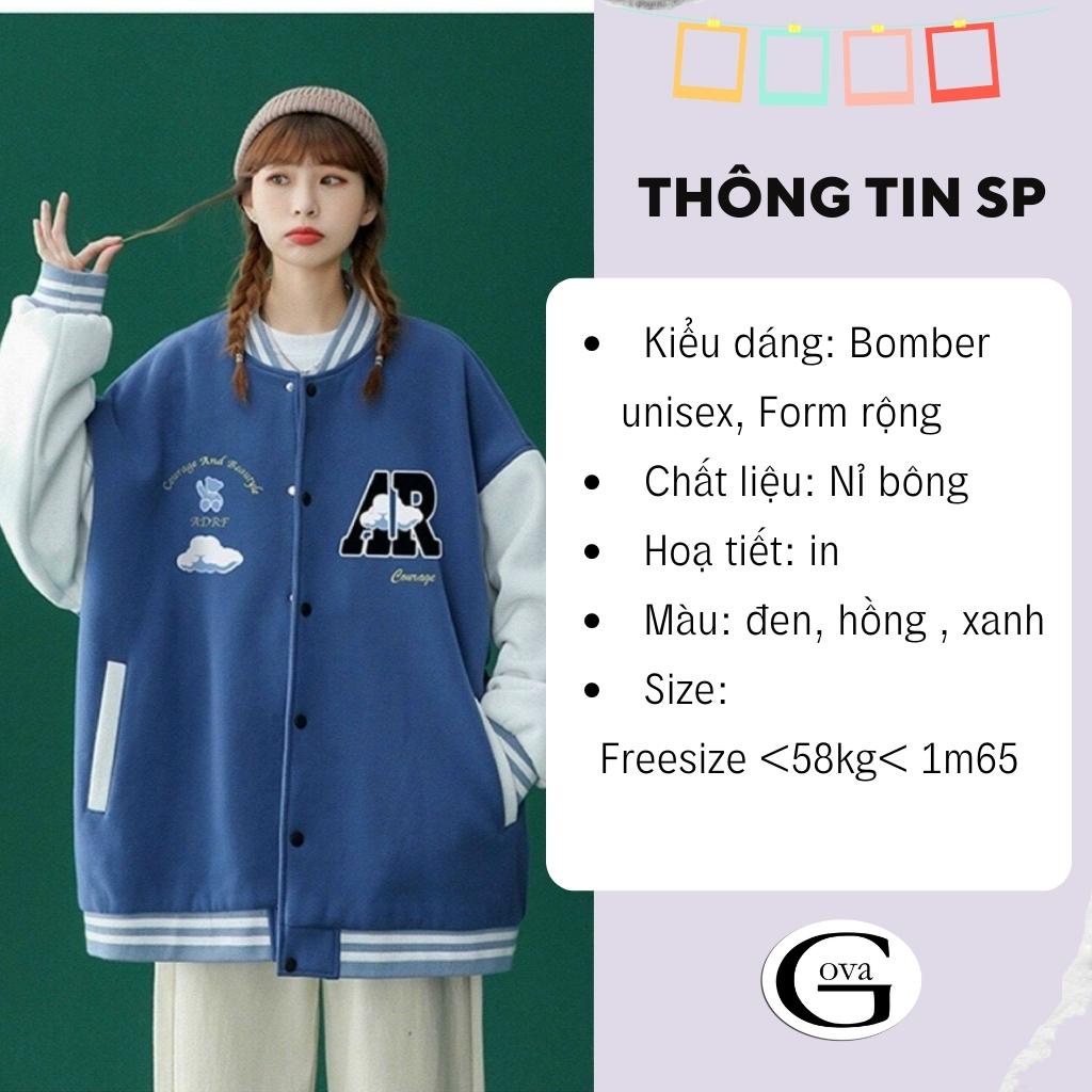 Áo Khoác Nỉ ADRFCOUDET Nam Nữ Form Bomber Vải Nỉ Hình In Đẹp GOVA