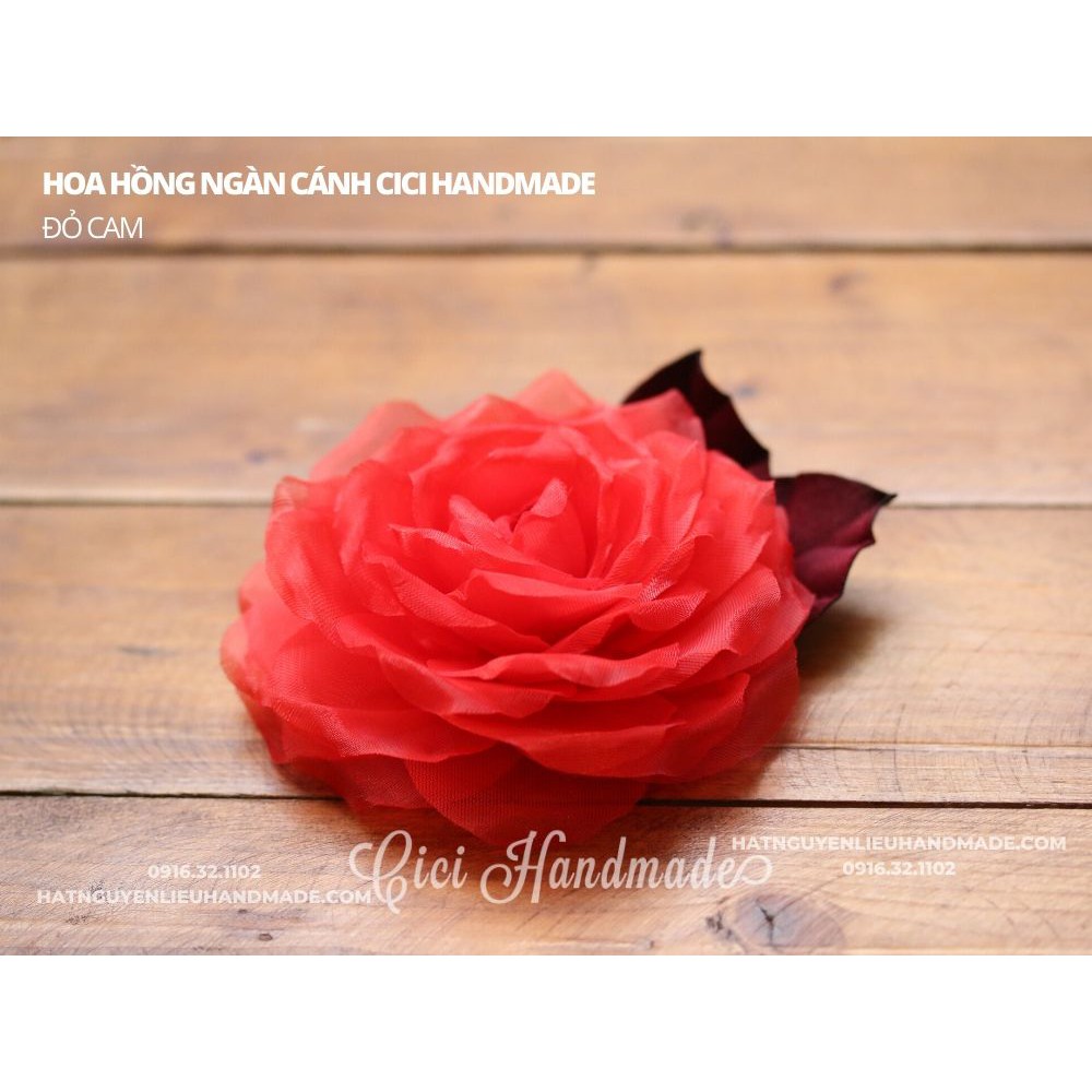 Cài áo hoa hồng ngàn cánh Cici Handmade