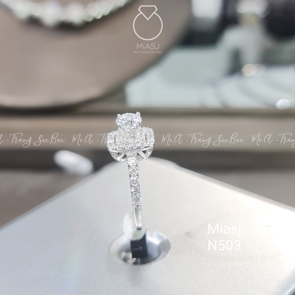 Nhẫn nữ bạc Ý S925 MiASJ nạm đá Cz cao cấp N503