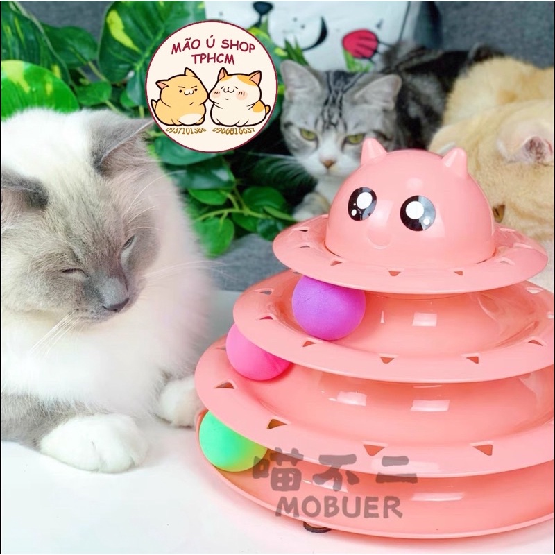 THÁP BANH 3 TẦNG - ĐỒ CHƠI CHO CHÓ MÈO