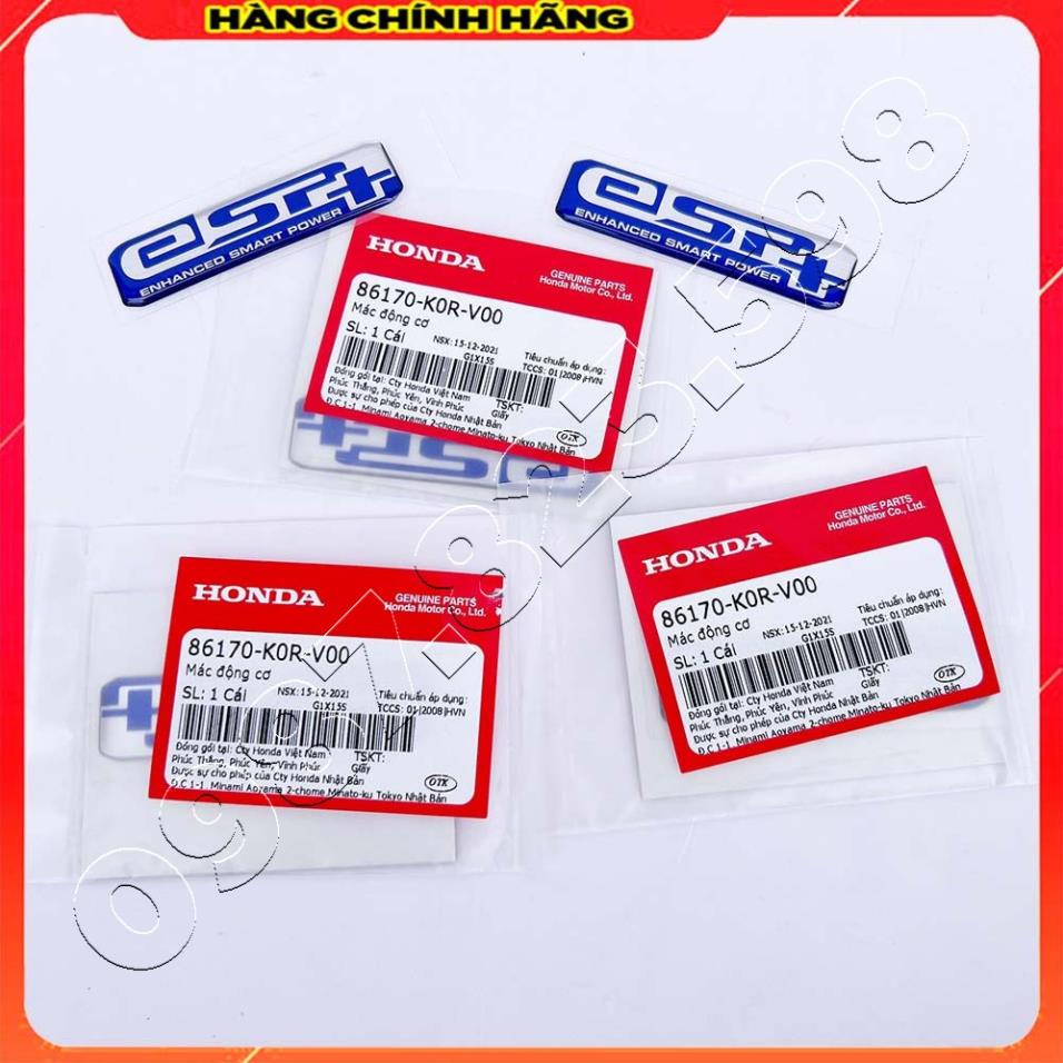 Tem Nổi ESP+, ESP Plus Chính Hãng Honda - Tem ESP Dán Pô E, Bầu Gió, Decal Chữ ESP+