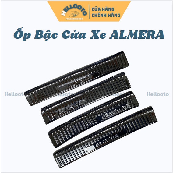 Ốp Bậc Cửa, Nẹp Bước Chân Nissan Almera 2021 2022 2023 Mẫu Titan Cao Cấp trang trí chống xước cho xe