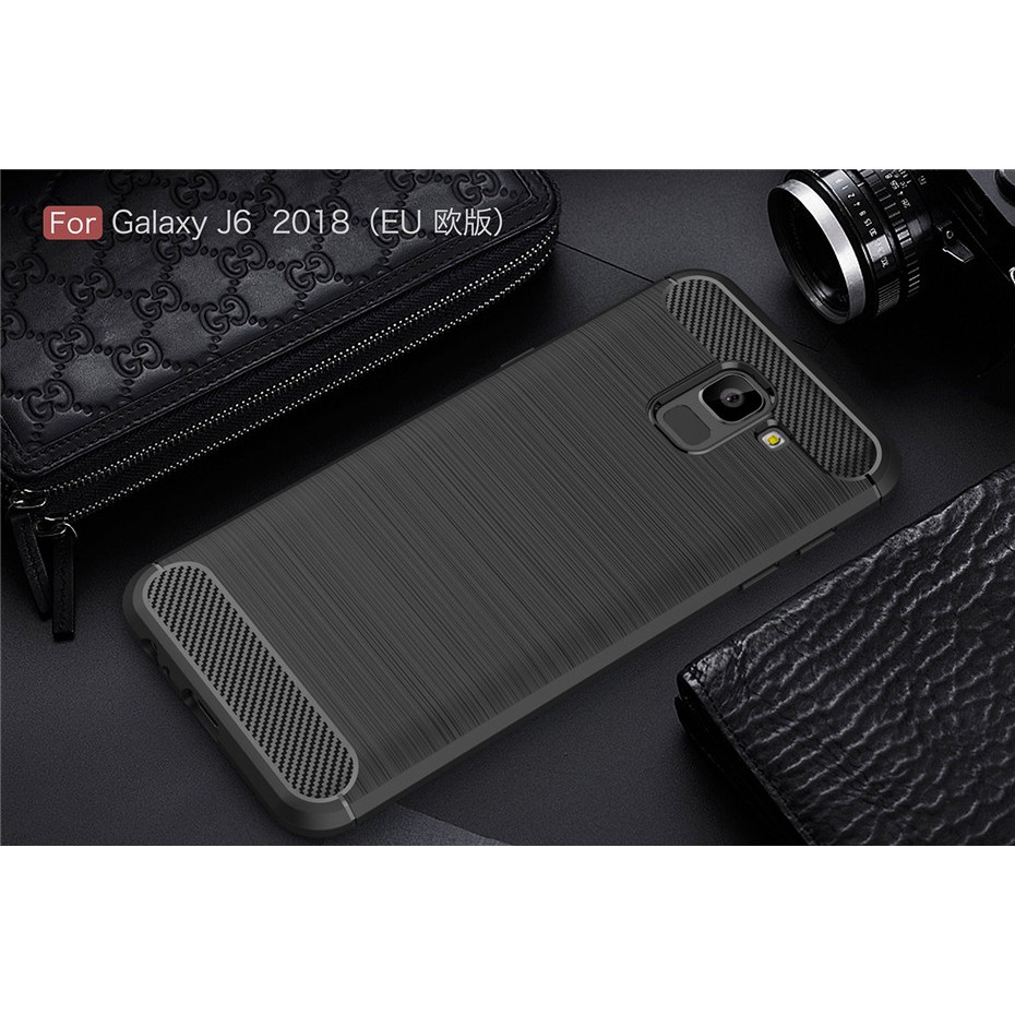 Ốp điện thoại sợi carbon cho điện thoại Samsung Galaxy J6 2018 J4 J8 A6 2018 A8