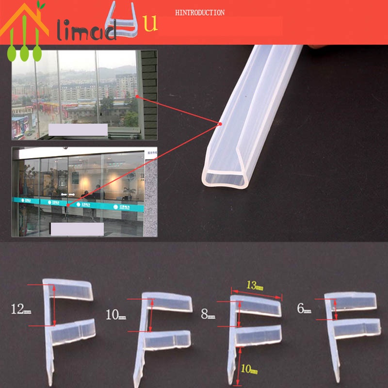Dải Cao Su Silicone Niêm Phong Cửa Kính Phòng Tắm Đa Năng Hình Chữ F / U / H