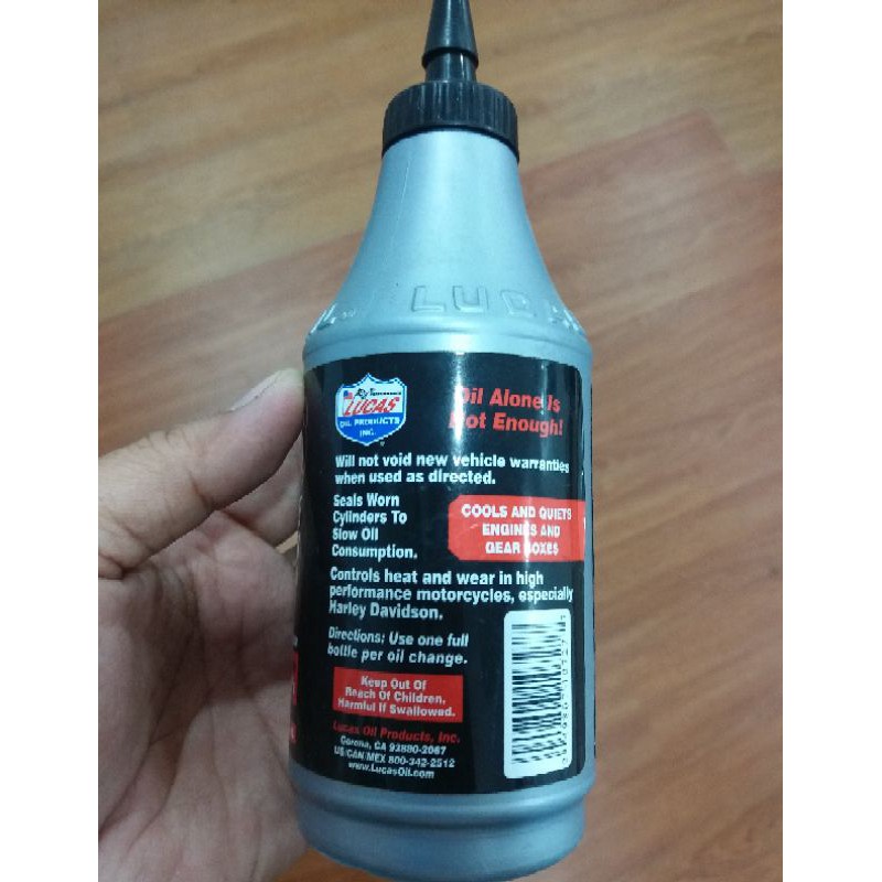 Phụ gia nhớt LUCAS MOTORCYCLE OIL STABILIZER 355ML