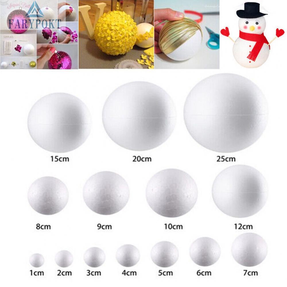 Set 10 Quả Bóng Xốp Tròn 2cm / 3cm / 4cm Trang Trí Tiệc