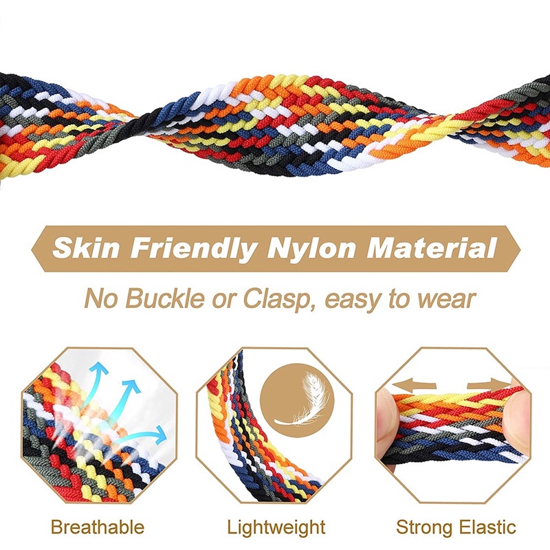 Dây Đeo Đồng Hồ Dạng Bện Co Giãn Điều Chỉnh Được 44mm 42mm 45mm 40mm 38mm Cho iWatch SE / Series 8 7 6 5 4