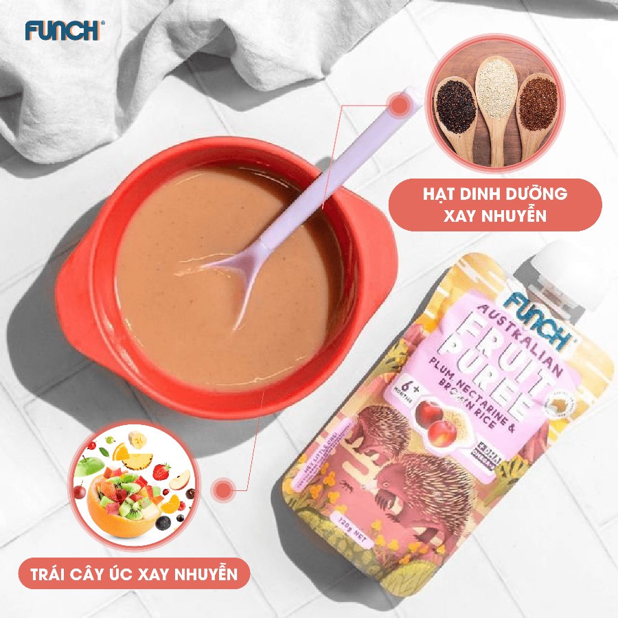 Trái cây nghiền cho bé từ ăn dặm từ 6 tháng mix hạt dinh dưỡng funch bổ - ảnh sản phẩm 2