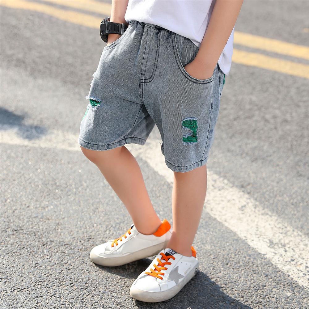 Quần Short Denim Thời Trang Mùa Hè Phong Cách Mới Năm 2021 Cho Bé Trai