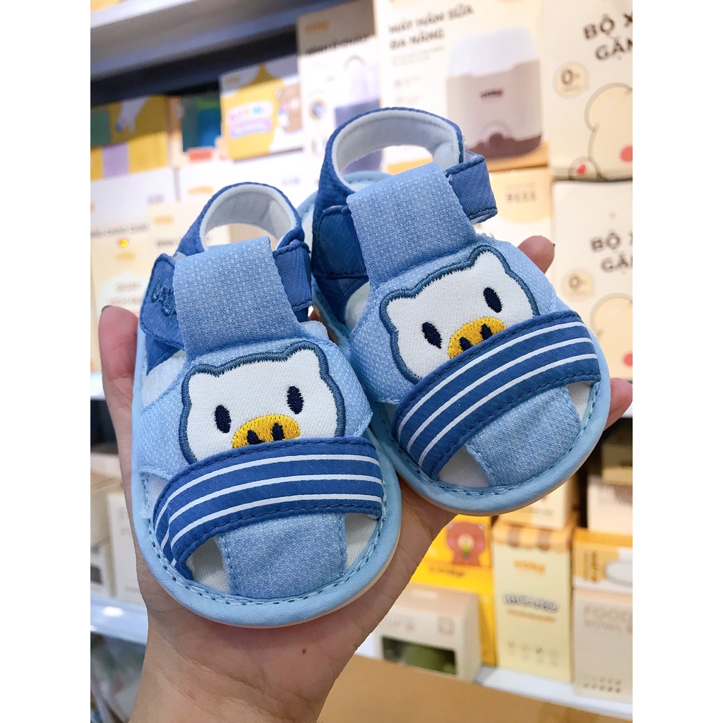 Giày tập đi chuẩn y khoa đế cao su non chống trơn trượt UALA ROGO bé trai bé gái mềm nhẹ Gấu Teddy heo núp 5475 5525