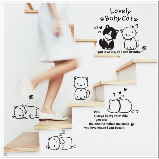 decal Đàn mèo tinh nghịch