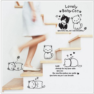 decal Đàn mèo tinh nghịch