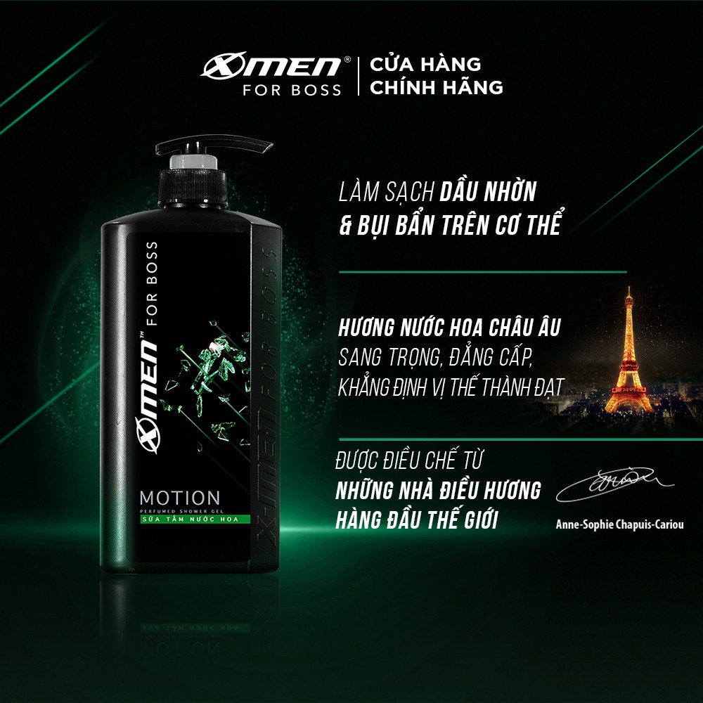 [Mã COSMEN giảm 8% đơn 250K] Sữa tắm nước hoa X-Men for Boss Motion 650g