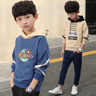 Áo hoodie hoạt hình 110-160cm cho bé trai 4-13 tuổi