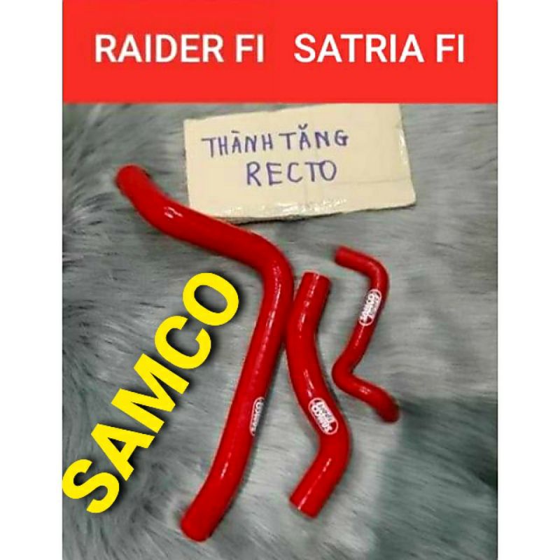 BỘ ỐNG NƯỚC SAMCO RAIDER FI/SATRIA FI XANH &amp; ĐỎ