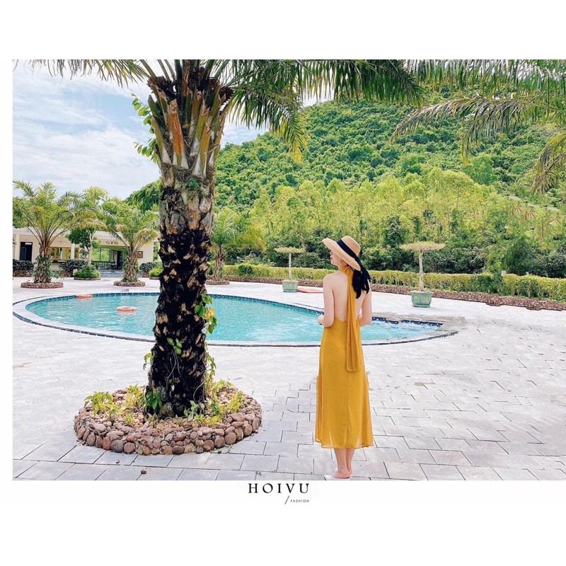 váy maxi hở lưng backless dress | BigBuy360 - bigbuy360.vn