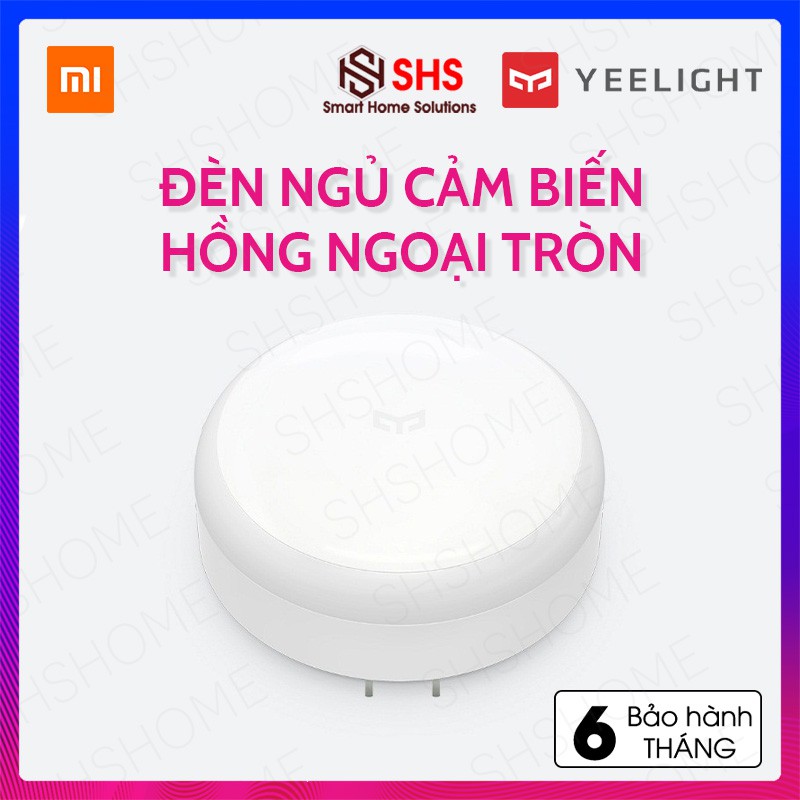 Đèn ngủ cảm ứng, đèn ngủ thông minh Xiaomi Yeelight, tự động bật tắt, hình tròn, 0-5W - 2500K, YLYD03YL, SHS Vietnam