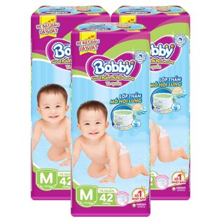 [Hàng tặng thêm 6 miếng] Tã quần Bobby M42/L38/XXL30/XXXL24