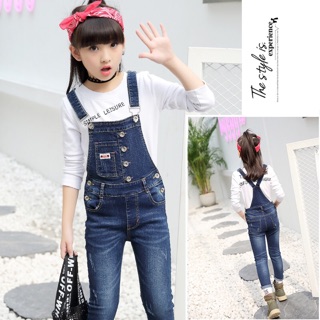 Quần yếm jean bé gái 3-5 tuổi TQ07
