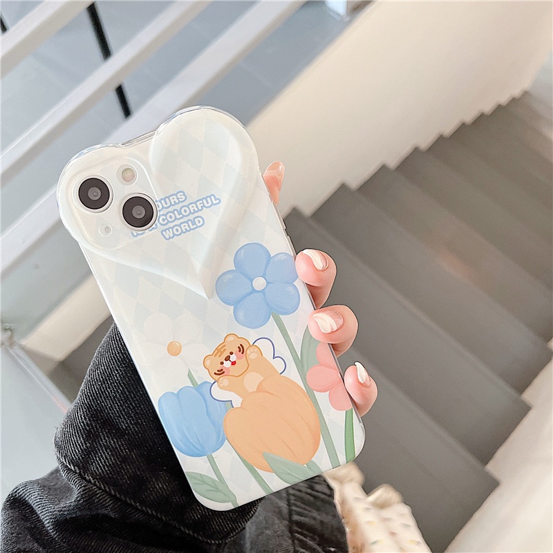 Ốp Điện Thoại Họa Tiết Hoa/Trái Tim Nhỏ Xinh Cho iPhone11/12Pro xs xsmax/6/11/12/PLUS/PRO/MAX/MINI