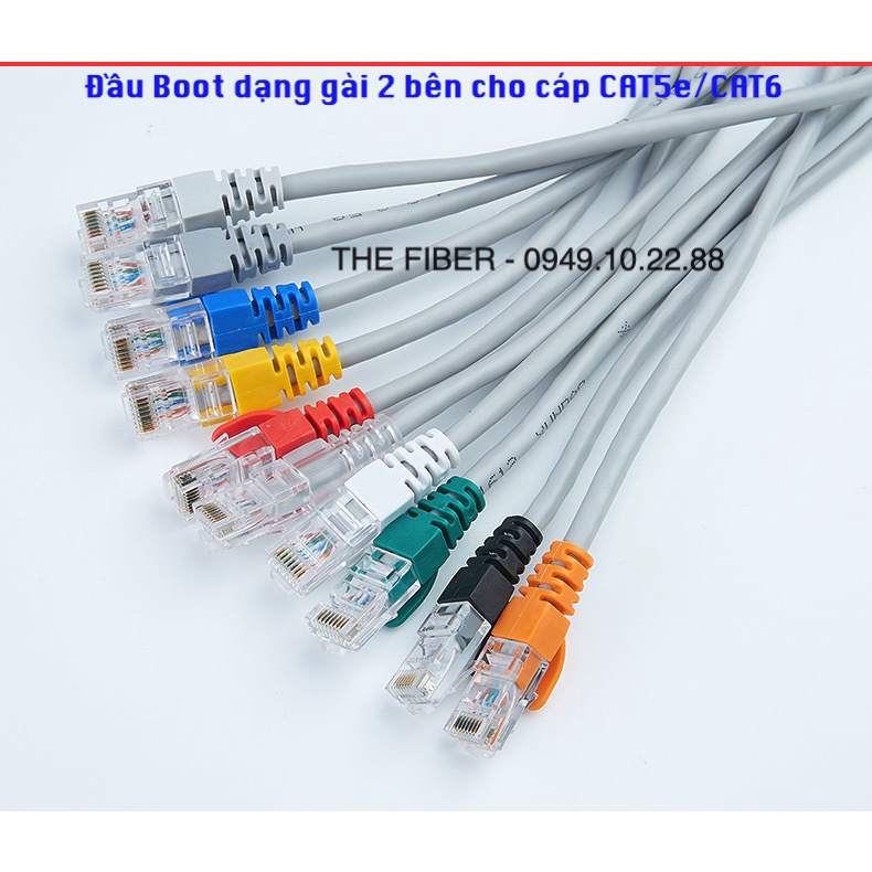 Đầu boot dạng gài 2 bên cho cáp mạng CAT5e/CAT6