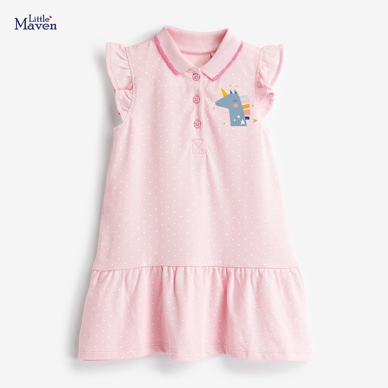 Little Maven Váy trẻ em Mùa hè phong cách Âu Mỹ đuôi cá đủ size 2-7T