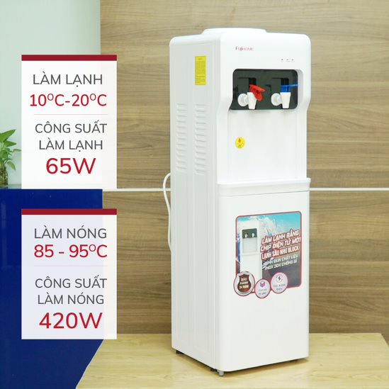 Cây nước nóng lạnh mini nhập khẩu FUJIHOME WD5320E,Máy nước uống nóng lạnh bình lọc nước gia đình tự ngắt tiết kiệm điện