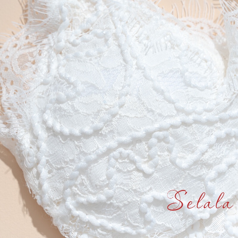 Áo Bra 2 Dây Selala Croptop Viền Ren Hoa Thoáng Mát, Mềm Mịn 2S12