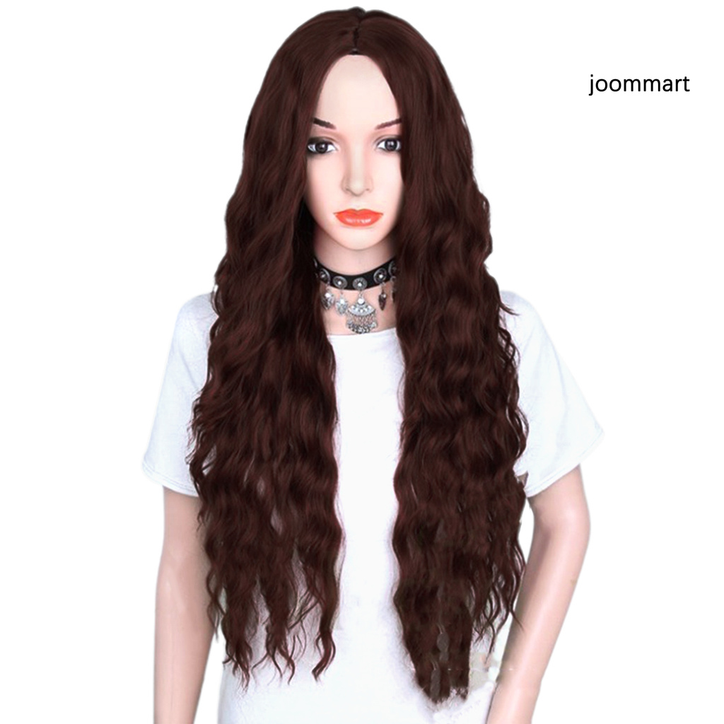 Tóc giả dài xoăn xù màu gradient sành điệu cho nữ