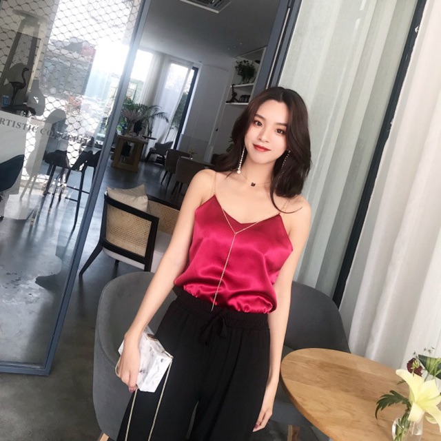 ÁO LỤA HAI DÂY ULZZANG - EMILYSHOP