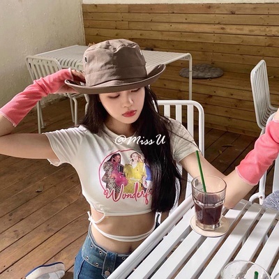 Nón Tai Bèo Unisex Kiểu Dây Rút Phong Cách Hàn Quốc Mới YKD