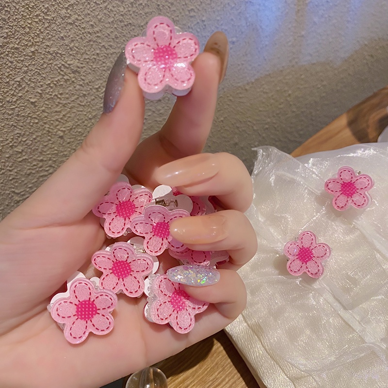 Kẹp Tóc Hoa Đào Màu Hồng Ngọt Ngào Dễ Thương Phong Cách Hàn Quốc Cho Bé Gái