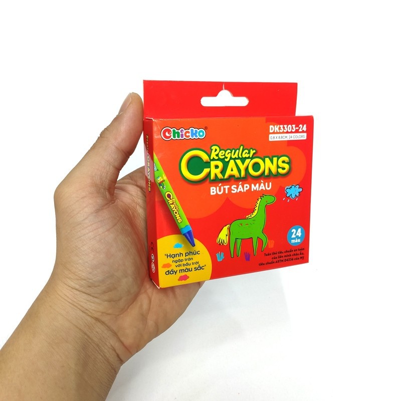 [TIEMSACH] Bút Sáp Màu Duka -  Regular Crayons 24 Màu - Hàng được cung cấp chính thức từ nhà phân phối -