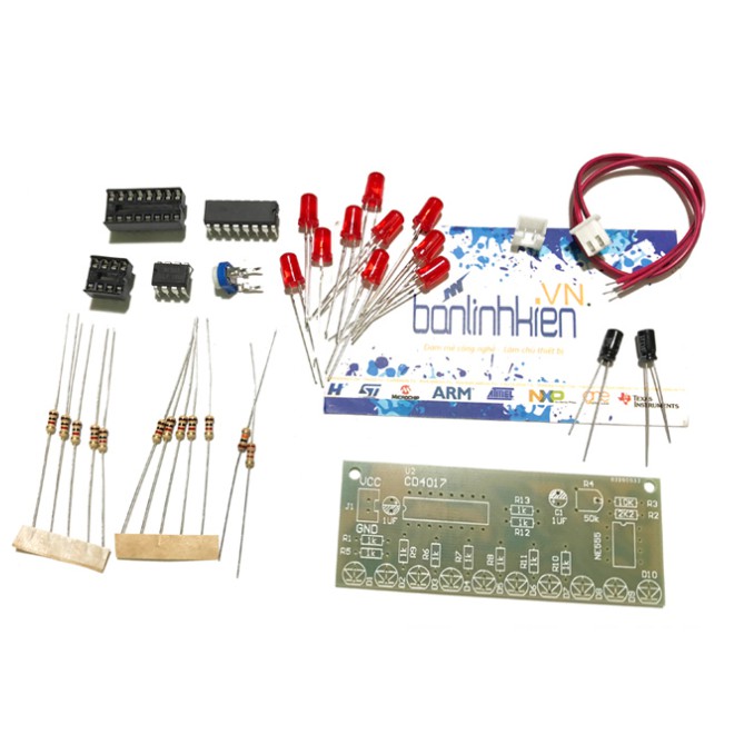 DIY Bộ Nháy Led NE555 Và CD4017 Cắm DIY-NC-DIP01