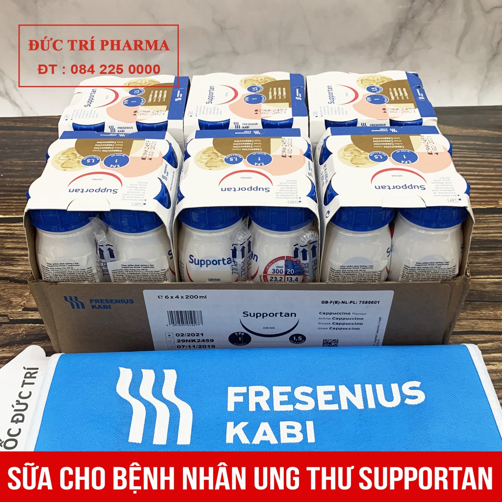 1 Thùng 24 Chai Sữa Bệnh Nhân Ung Thư Supportan Drink  - Nhập Khẩu Nguyên Chai Từ Đức, Đầy Đủ Giấy Tờ