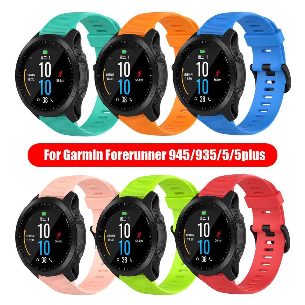 Dây Đeo Thay Thế Bằng Silicone Mềm Cho Garmin Forerunner 945 935 Fenix 5 Plus